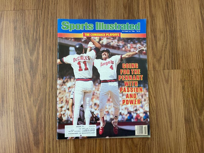California Angels Grich DeCinces MLB BASEBALL 1986 Sports Illustrated Magazine!