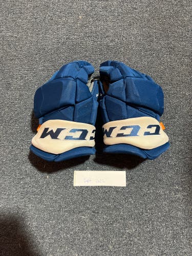 Used Blue CCM HGPJSPP Pro Stock Gloves Colorado Avalanche Team Issue 14”