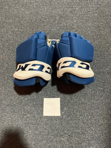 Used Blue CCM HGTKPP Pro Stock Gloves Colorado Avalanche #73 14”