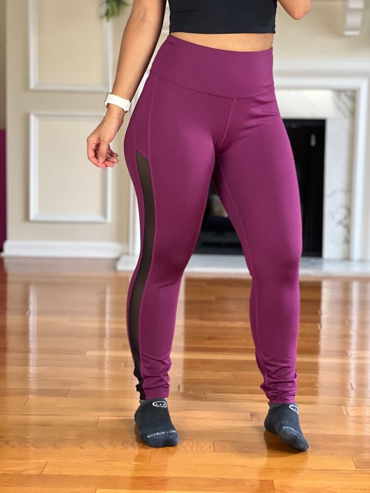 Black Mesh Workout Pants