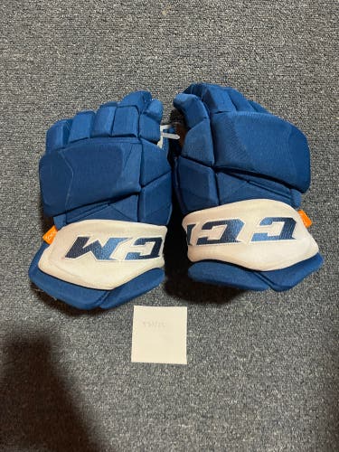 Used Blue CCM HGPJSPP Pro Stock Gloves Colorado Avalanche #65 14”