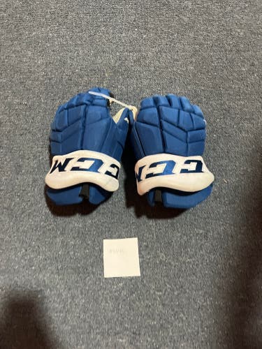 Used Blue CCM HGTKPP Pro Stock Gloves Colorado Avalanche #13 14”