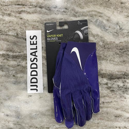 Nike Vapor Knit 4.0 Magnigrip Football Gloves Purple DM0056-519 Mens Size XL NWT