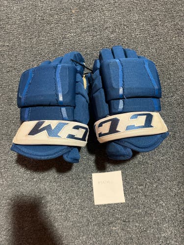 Used Blue CCM HG97 Pro Stock Gloves Colorado Avalanche #15 14”