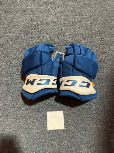 Used Blue CCM HGPJSPP Pro Stock Gloves Colorado Avalanche #74 14”