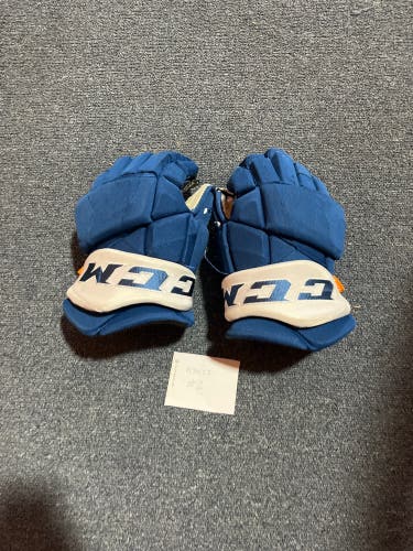 Used Blue CCM HGPJSPP Pro Stock Gloves Colorado Avalanche #65 14”