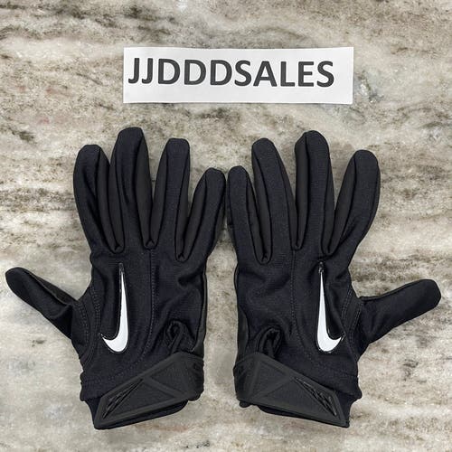 Nike Superbad Winter Football Gloves Triple Black Cold Weather Men’s Size Medium.
