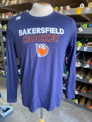 New Balance B Dry Bakersfield Condors Navy Blue Long Sleeve Shirt 3121