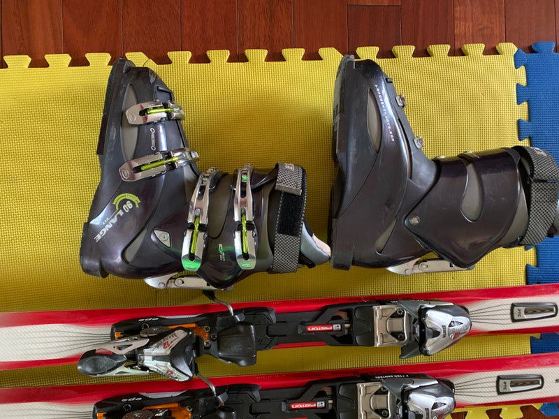 Unisex Used Lange Racing 90 RRS Ski Boots Medium Flex