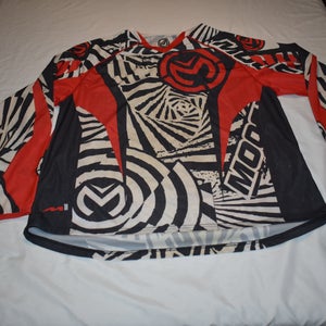 Moose Racing Motocross Jersey, Black/White/Red, Adult XL