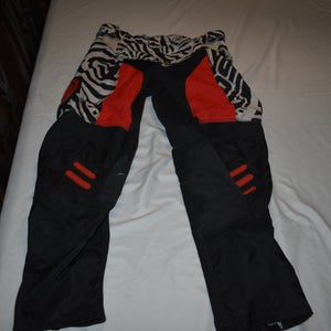 Moose Racing Motocross Pants, Black/White/Red, Adult Size 36