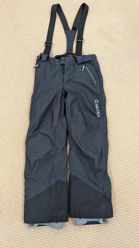 Black Unisex Youth Used Large Arctica Race Ski Pants (full side zip)