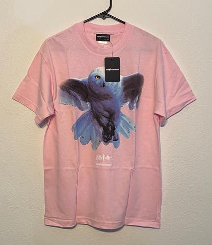 The Hundreds x Harry Potter "Hedwig" School Men's Size M Pink Photo T Shirt New