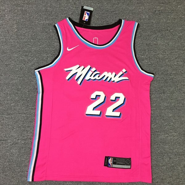 Miami Heat Swingman Jersey. 22 - Blue+Pink- Jimmy Butler - Men S