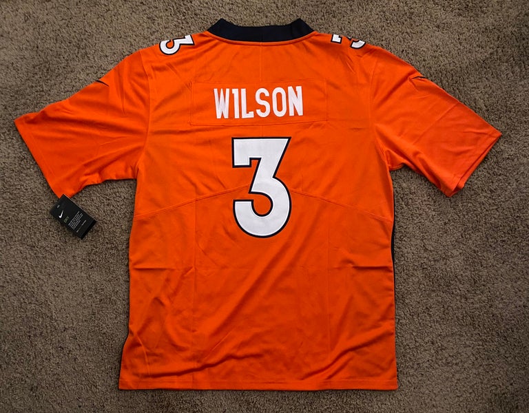 NWT Denver Broncos Shirt Jersey Mens Medium NFL Football Russell Wilson  Jersey