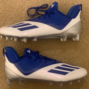 RARE Men's Adidas Adizero Scorch Football Cleats Blue White FX2086 Size 13.5 NEW