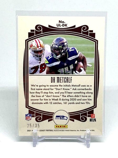 DK Metcalf Autographed 2022 Panini Select Draft Picks Football Card –