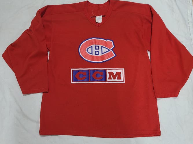 Vintage CCM Montreal Canadiens NHL Hockey Practice Jersey Mens Large