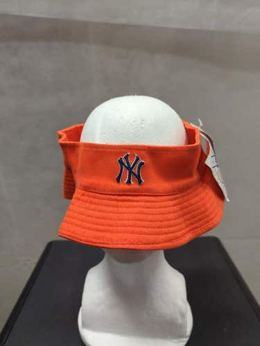 NWT New York Yankees Bucket Hat Visor Orange Annco S/M MLB