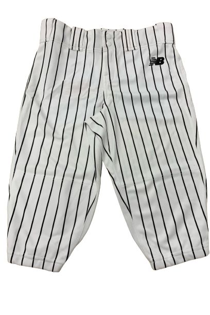 Alleson Youth Pinstripe Baseball Pants, Grey/ Red / L
