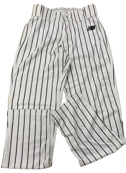 Baseball Game Pants black with baby blue pinstripe Adult 32