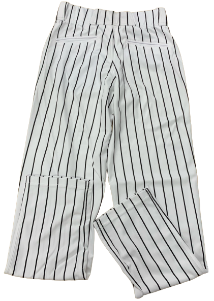 New Balance Baseball White & Red Striped Youth Pants Size-20