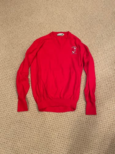 New Rutgers Scarlet Knights Team Issued Red Athletic Dept V Neck Sweater Mens Large