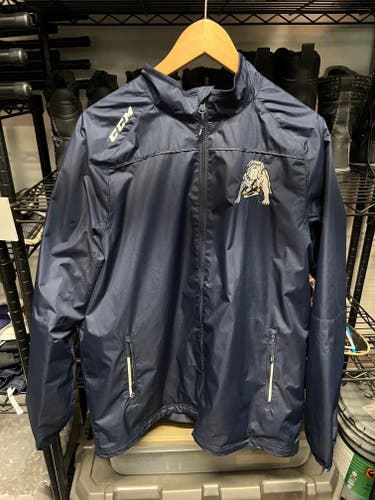 CCM Coaches' Jacket - Blue with Ice Dogs Hockey Logo