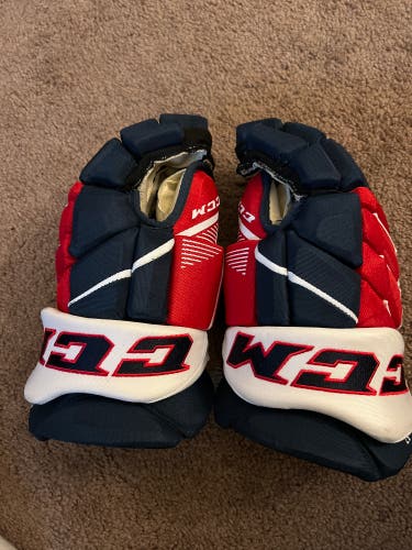 Washington Capitals CCM 14" Pro Stock Jetspeed FT1 Gloves
