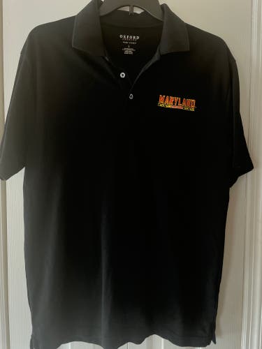 Oxford University of Maryland Black Mens Polo