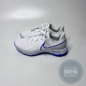 Nike React Infinity Pro White Blue Golf Shoes Comfort  7M 8.5W