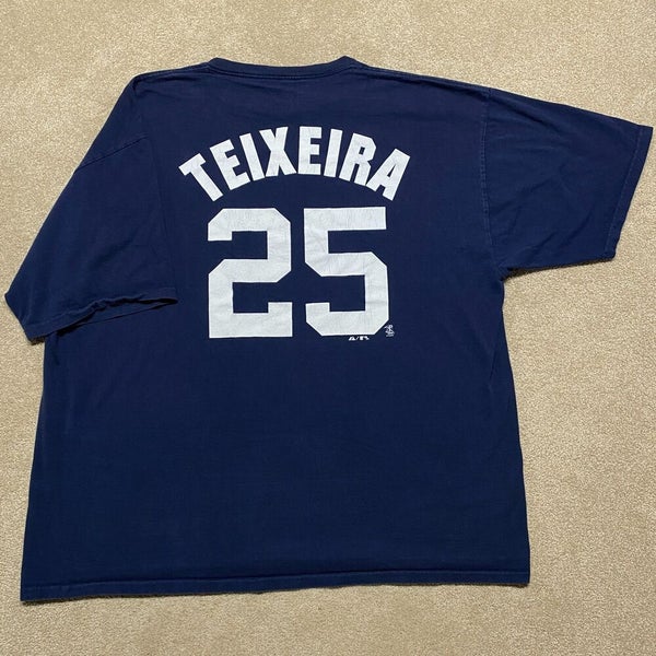 MLB New York Yankees Mark Teixeira Majestic Men's Team T-Shirt, Blue, Large