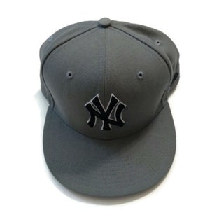 New 7 3/4 New Era Hat New York Yankees Gray Fashion Fitted Cap