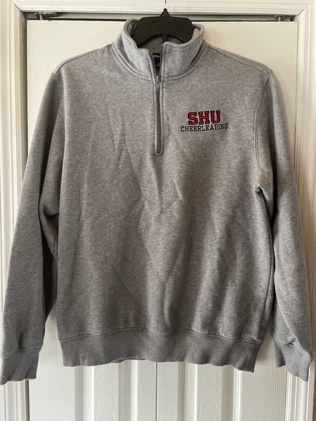 Sacred Heart University 1/4 Zip Cheerleading Gray Pull Over