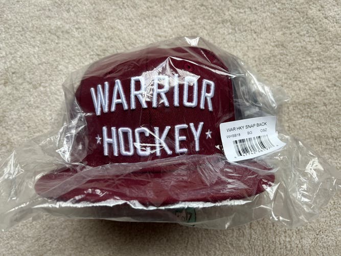 New Warrior Hockey Street Snapback Hat Burgundy One Size Fits All