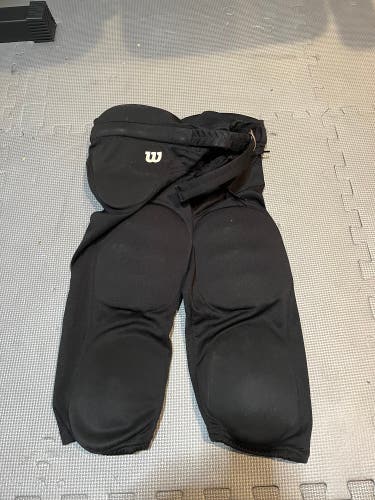 Black Youth Medium Wilson Padded Football Pants