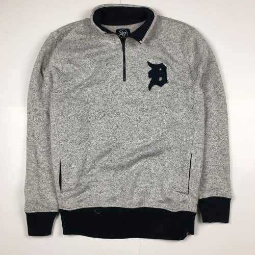 Detroit Tigers MLB Baseball Quarter Zip Sweater Sweatshirt '47 Brand XXL