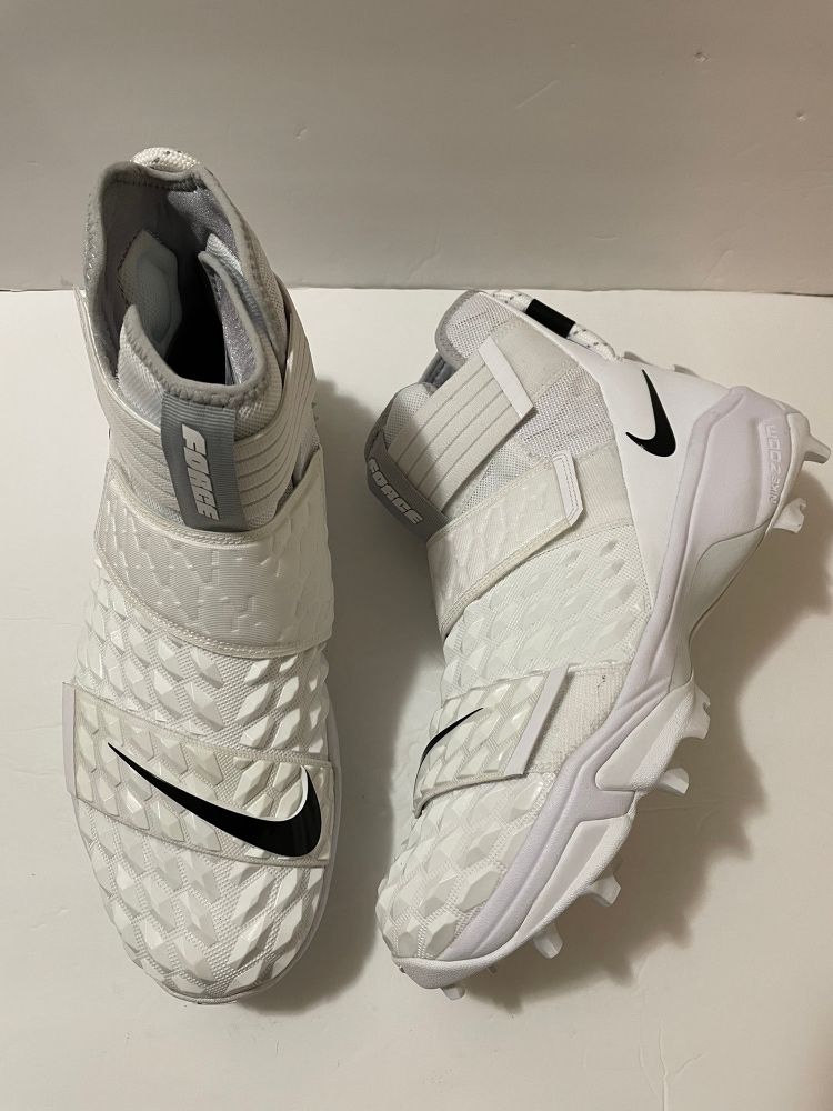 Nike Force Savage Elite 2 Shark Rubber White Football Cleats Size 12.5