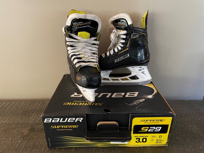 Bauer Supreme S29 Size 3 Regular (D) Width Used Hockey Skates