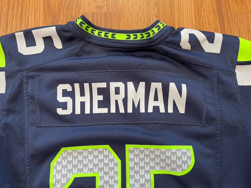 NFL Players Seattle Seahawks #25 Richard Sherman Blue Jersey-Youth