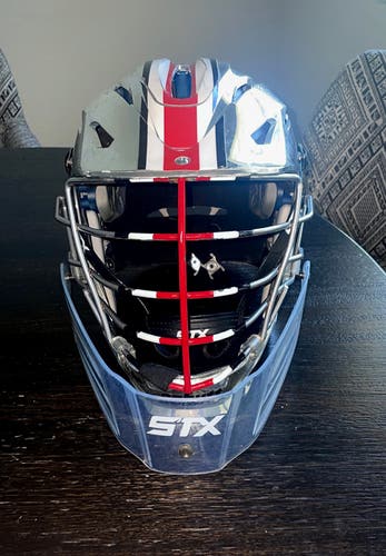 Team Issued Ohio State Lacrosse Chrome Stx Rival Helmet