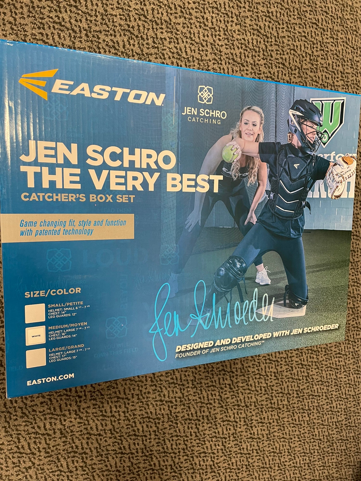 Easton Jen Schro The Very Best Stars & Stripes Fastpitch Catcher's Box Set-Medium