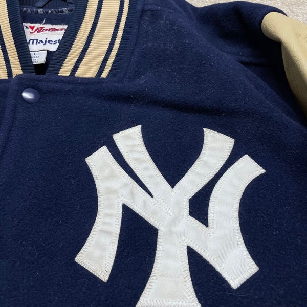 New York Yankees Jacket Men XL Adult MLB Baseball Majestic Vintage Leather  NYY