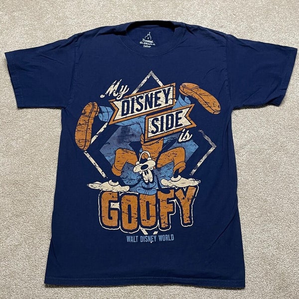 Goofy Disney T Shirt Men Small Adult Blue Disneyland Cartoon Dog