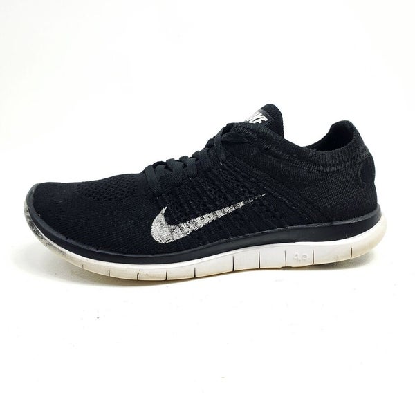 Nike Free Flyknit Running Shoes Size Black White 631050 001 | SidelineSwap