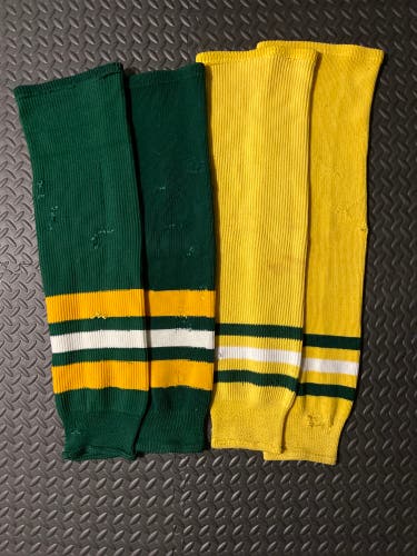 2 Pairs Of Clarkson Golden Knights Game Used Hockey socks Large/XL
