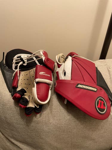 Used Warrior 13" Monsoon Goalie Gloves