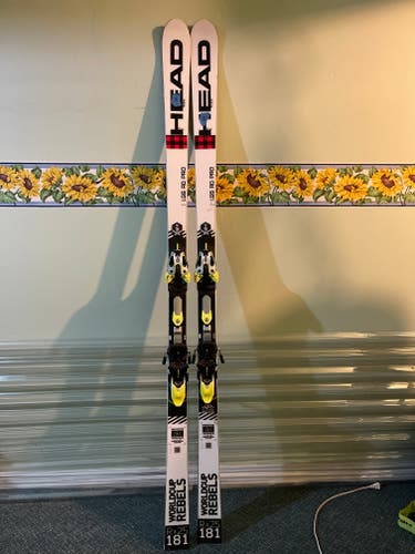Used Men's 2020 HEAD Racing World Cup Rebels i.GS RD Skis With Bindings