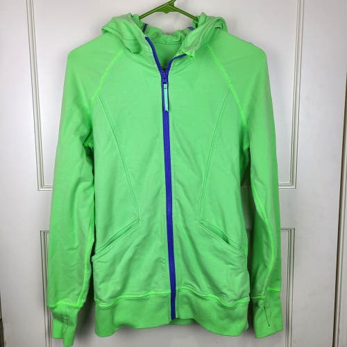 Ivivva Girls Youth Lime Green Long Sleeve Full Zip Hoodie Jacket Size: 14