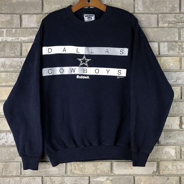 Vintage Dallas Cowboys NFL Crewneck Sweatshirt Large Blue 90s Sweater